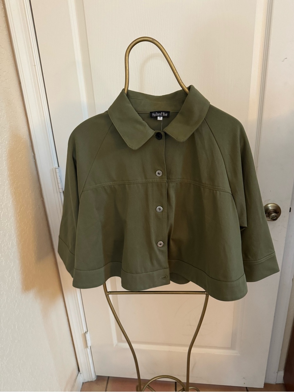 Holland Ave Olive Green Cropped Jacket